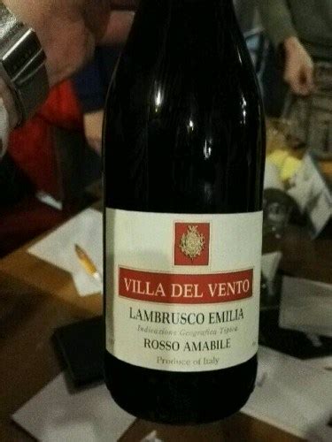 2018 Villa Del Vento Lambrusco Emilia Rosso Amabile Vivino US