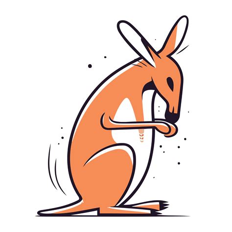 Kangaroo. funny kangaroo. Vector illustration on white background. 33239782 Vector Art at Vecteezy