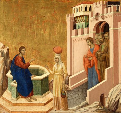 Christ And The Samaritan Woman 13101311 By Duccio Di Buoninsegna