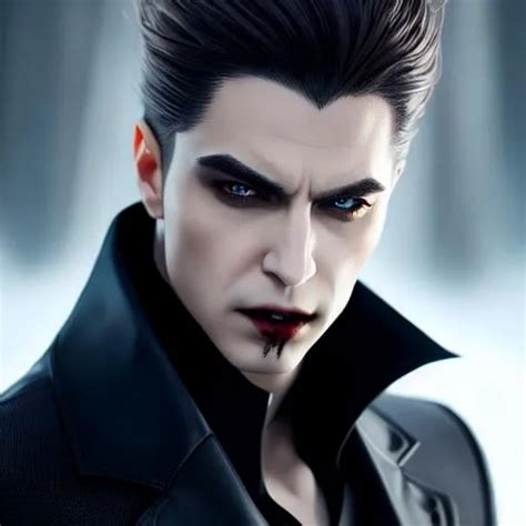 Epic Professional Digital Portrait Art Of Male Vampi Openart