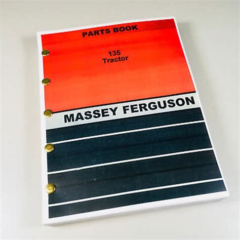 Massey Ferguson Mf 135 Tractor Parts Book Manual Catalog Assembly Schematics - Etsy