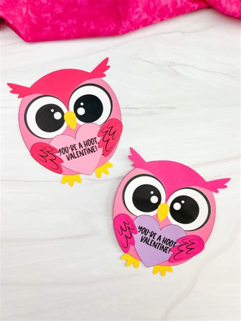 Valentine Owl Craft For Kids Free Template Story Simple Everyday Mom