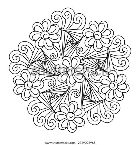 22632 Adult Geometric Mandala Coloring Pages Images Stock Photos 3d