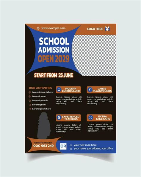 Unique Private School Flyer Template and Modern Admission Leaflet Home ...