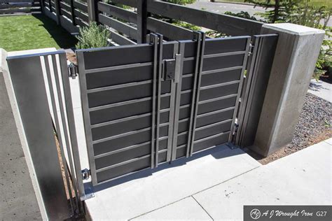 Modern Solid Aluminum Gate - AJ Wrought Iron