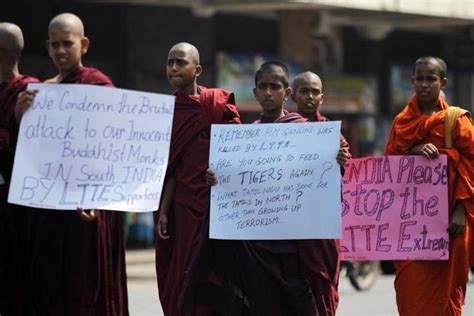 Sri Lanka Protests Against Assault On Its Monks In South India