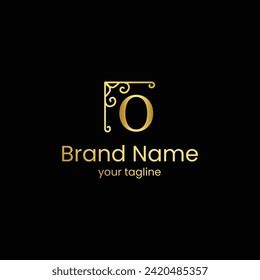 O Letter Luxury Monogram Logo Design Stock Vector Royalty Free