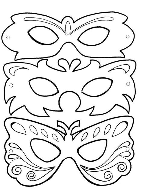 Трафарет маски для детей (48 фото)