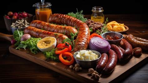 Premium AI Image | A stunning shot of a mouthwatering Bavarian sausage ...