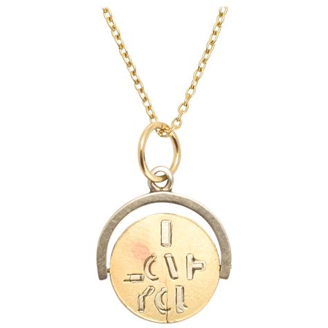 Vintage Gold I Love You Spinner Charm Pendant At 1stdibs