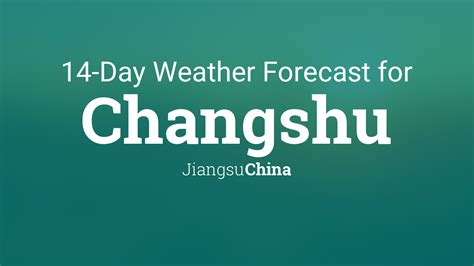 Changshu, Jiangsu, China 14 day weather forecast