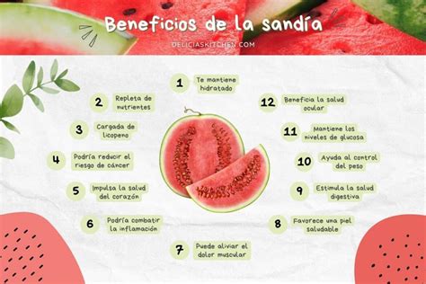 12 Beneficios de Comer Sandía para la Salud Delicias Kitchen