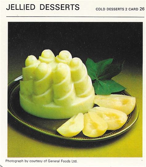 Jellied Desserts | Vintage Recipe Cards