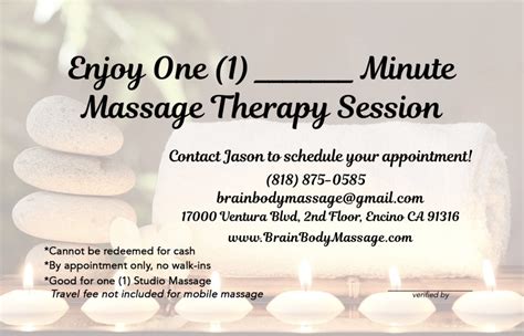 Massage Gift Cards Available Now! | Brain & Body Massage