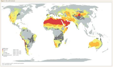 Les grandes zones d aridité du monde La géographie en cartes