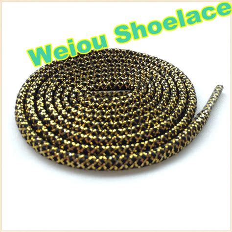 Weiou Two Color Shoe Laces Gold Metallic Shoelaces Gold Shoe Strings