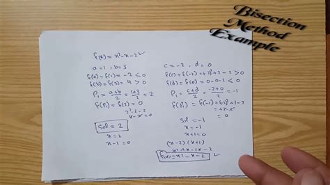 Bisection Method Example 1 Youtube