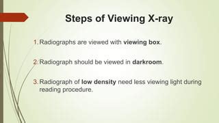 Viewing And Storage Of X Ray Film Ppt