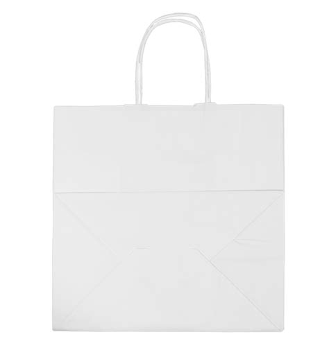 Bolsa Papel Kraft Blanca Con Asas G M X Cm Uds