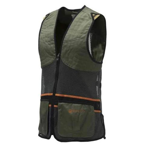 Beretta Unisex Full Mesh Shooting Skeet Vest Dark Olive Gt T A