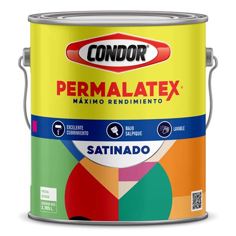 Permalatex Satinado Para Interiores Dormitorios Pinturas Condor