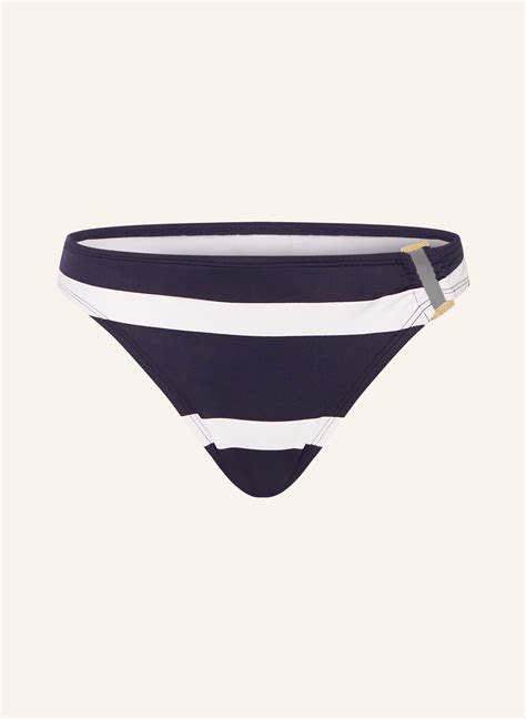 LAUREN RALPH LAUREN Basic Bikini Hose MARINER STRIPE In Dunkelblau Weiss