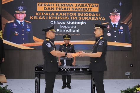 Ramadhani Resmi Jabat Kepala Imigrasi Surabaya