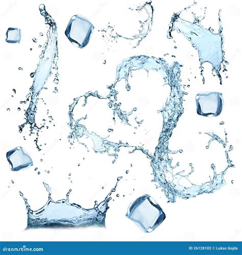 Water Splashes Collection Stock Photo Image Of Group