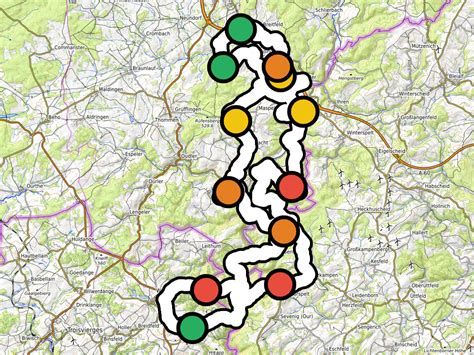 Fietsroute Drielandenroute België Duitsland en Luxemburg 74km 1549