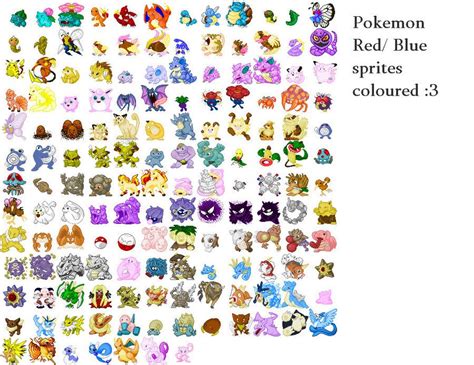 Pokemon Red And Blue Character Sprites