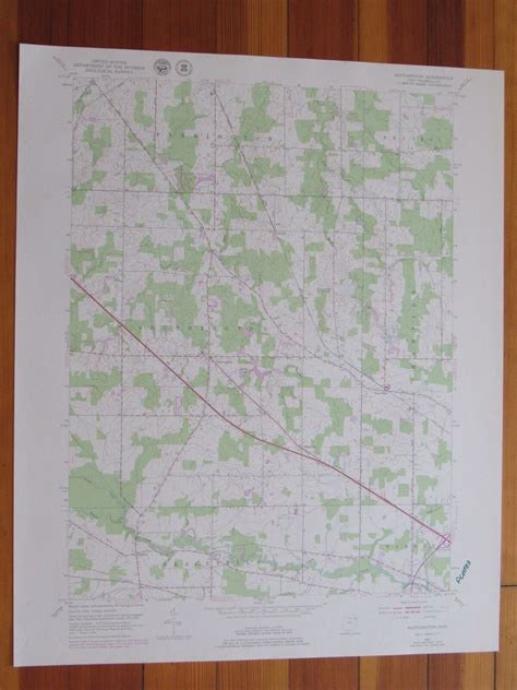 Southington Ohio Original Vintage Usgs Topo Map Ebay