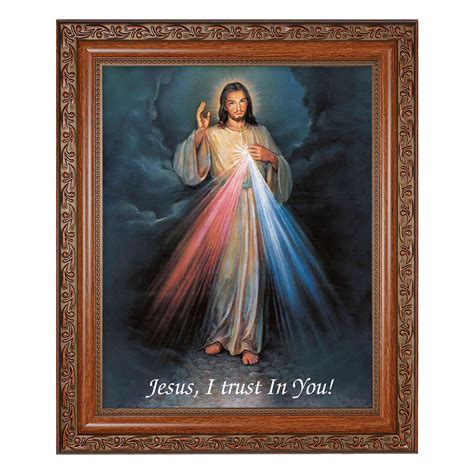 10 X 12 Divine Mercy With Ornate Frame Our Lady Of Clear Creek Abbey