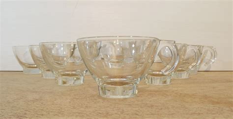 Clear Glass Coffee Mugs or Cups - Unique Handle (Hook Handle Shape ...