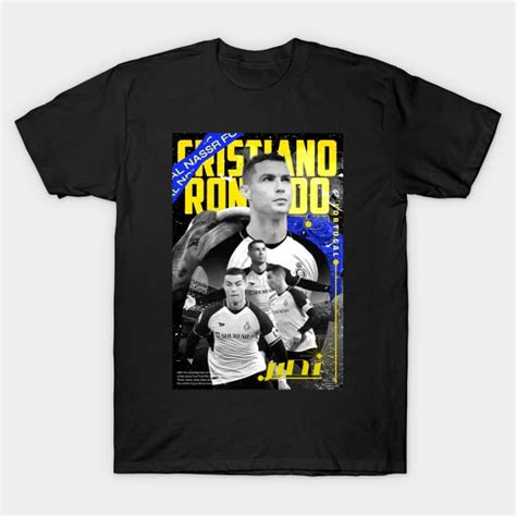 Goat Cristiano Ronaldo Al Nassr Black White - Ronaldo - T-Shirt | TeePublic