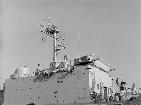 A Starboard Amidships View Of The Mast And Superstructure Of The Tank