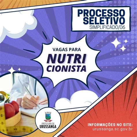 Urussanga Abre Vagas Para Nutricionista Em Processo Seletivo