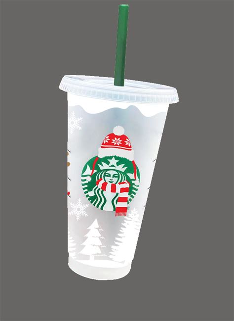 Starbucks Full Wrap For Venti Cold Cup Oz Svg File For Cricut Santa