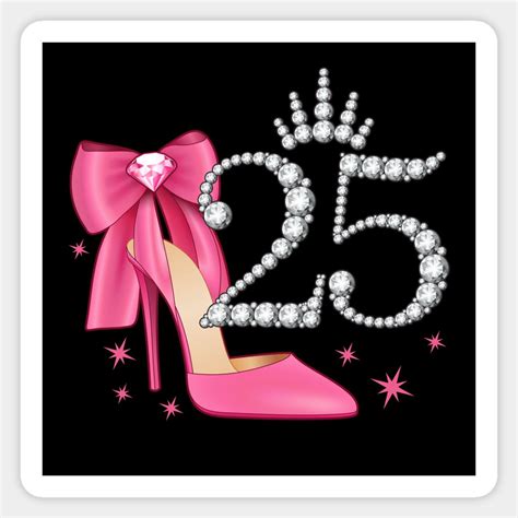 25th Birthday Sticker | 20th Birthday Girl Celebration