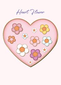 Enamel Pin Heart Flower Line Line Store