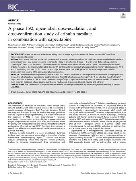 PDF A Phase 1b 2 Open Label Dose Escalation And Dose Confirmation