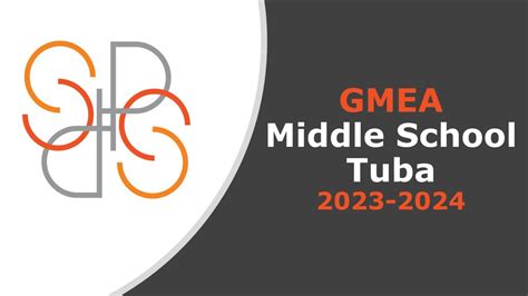 Tuba Middle School Band Etudes Gmea 2023 2024 All State Band Youtube