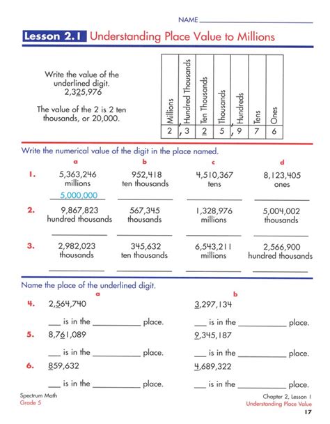 Spectrum Math Grade 5 Classroom Resource Center