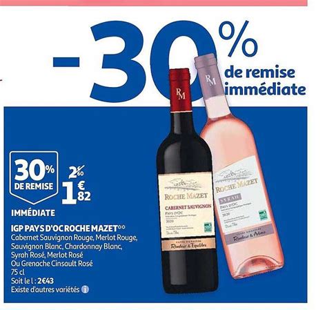 Promo Igp Pays D Oc Roche Mazet Chez Auchan Icatalogue Fr