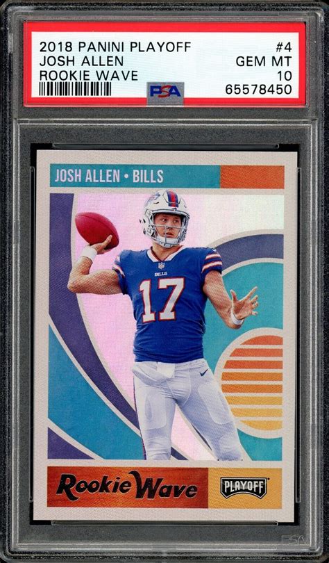 Josh Allen 2018 Playoff 4 Rookie Wave Price Guide Sports Card Investor