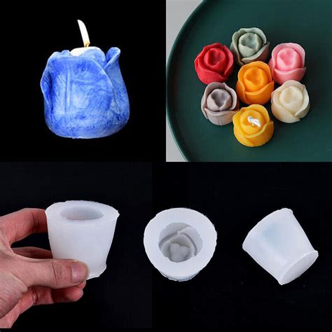 D Tulip Flower Candle Mold Handmade Soap Mould Silicone Diy Tool Cr Z