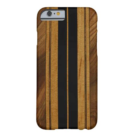 Nalu Mua Faux Koa Wood Surfboard Iphone 6 Case Zazzle