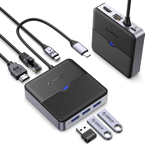 ORICO Station D Accueil 6 En 1 USB C Docking Station Avec HDMI 4K