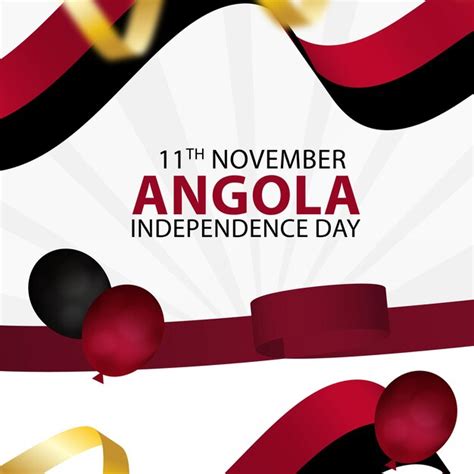 Dia da independência de angola em 11 de novembro Vetor Premium