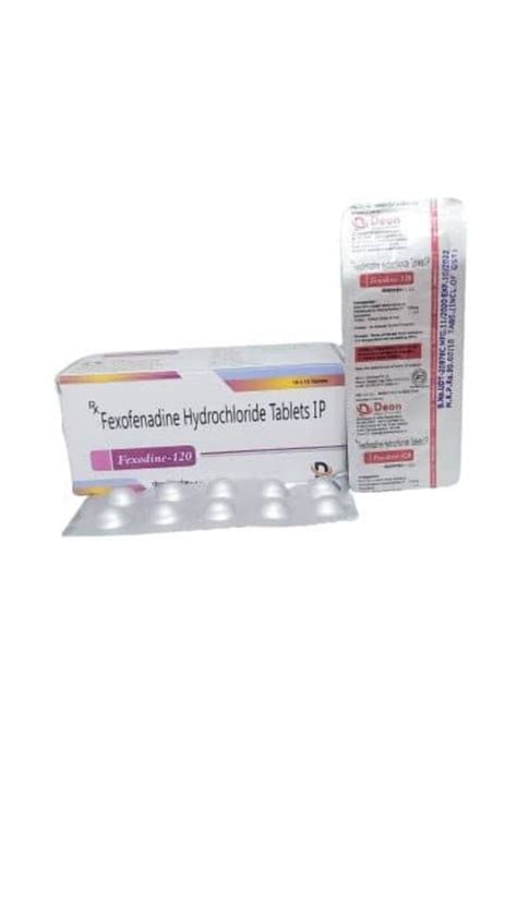 Fexodine 120mg 10x10 Tab At Rs 15011box Fexofenadine Hcl Tablet In