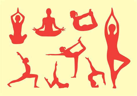 Yoga Silhouette Vector Art, Icons, and Graphics for Free Download